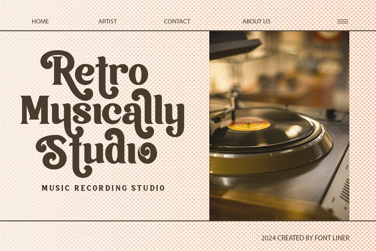 Night Melody - Stylish Retro Font, a Serif Font by Font Liner (Photo 5 of 12)