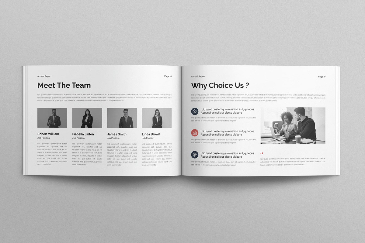 Annual Report Template Landscape, a Brochure Template by TemplatesForest (Photo 5 of 8)
