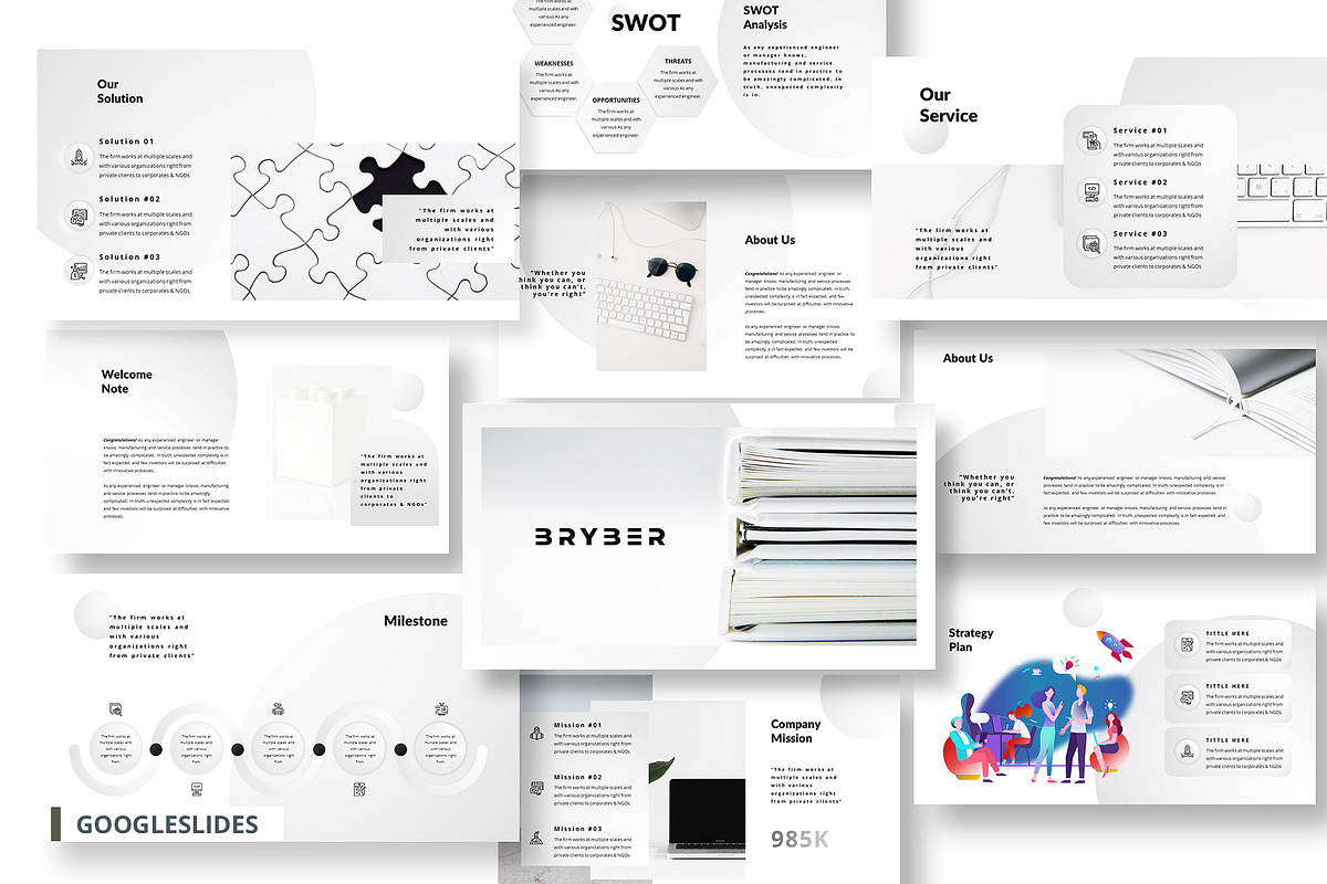 Pitch Deck Web Design Google Slides, a Presentation Template by temphall (Photo 1 of 8)