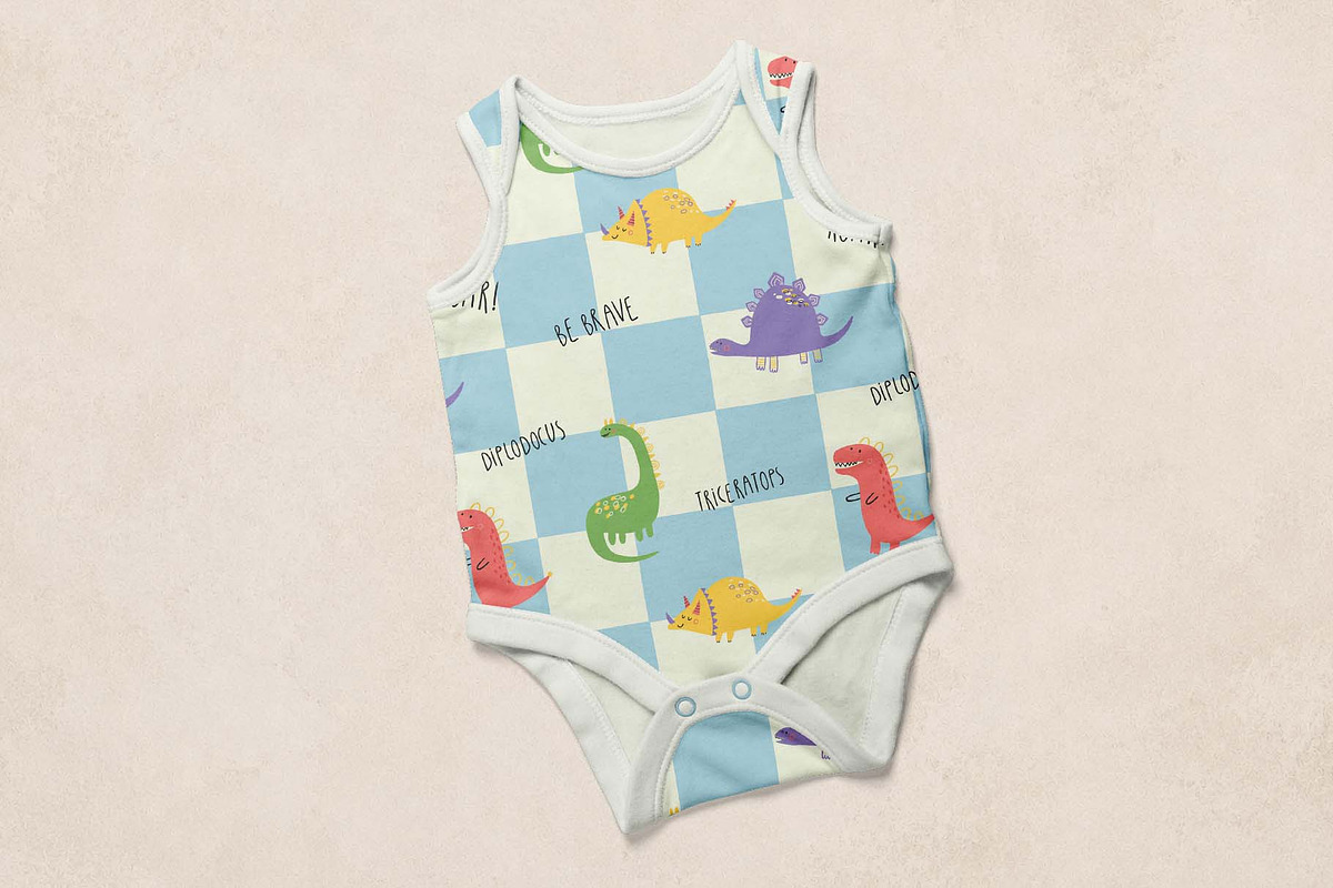 Cute Dinosaur Seamless Pattern, a Pattern Graphic by Irina Ostapenko (Photo 3 of 4)