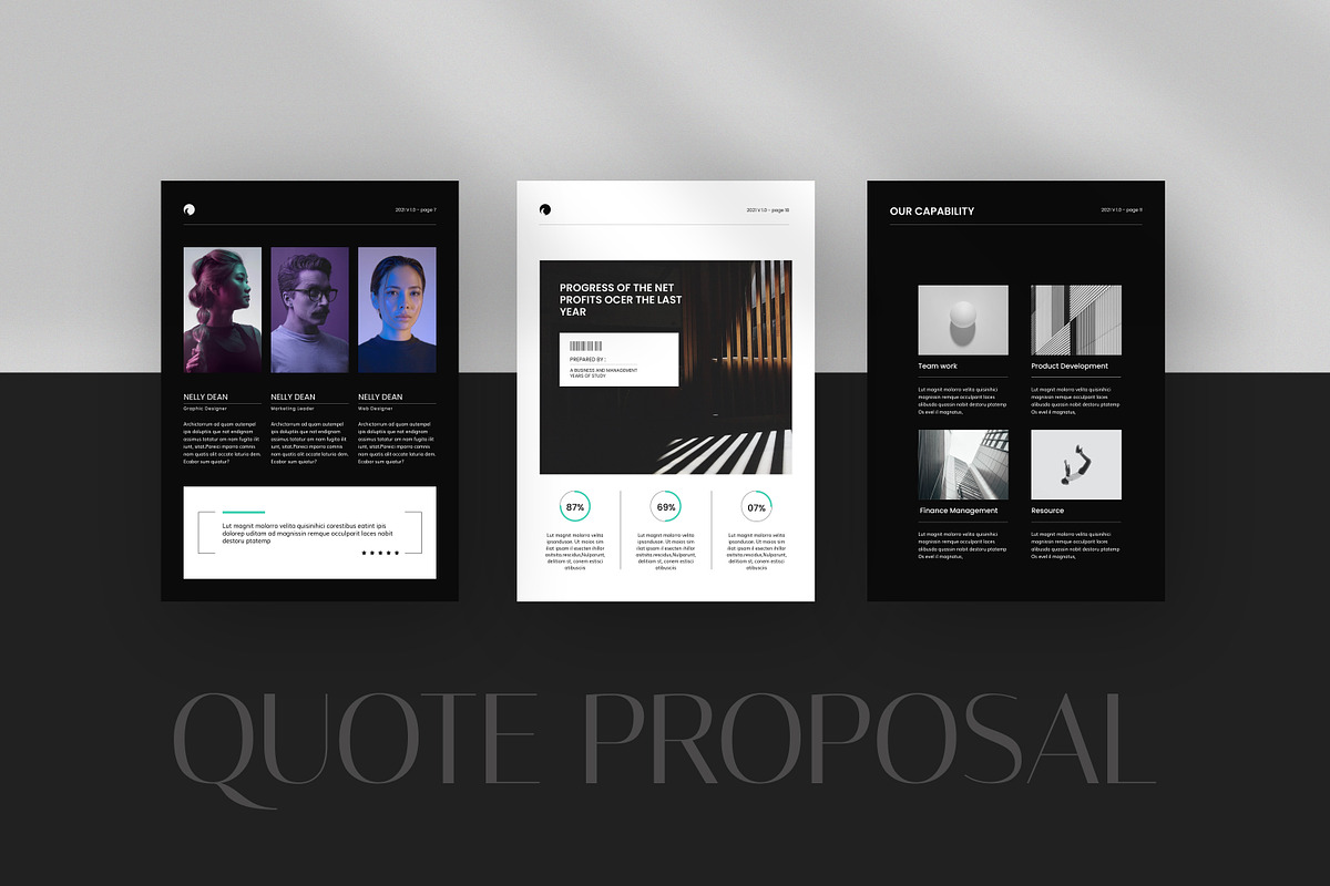 Quote | Proposal Template, a Brochure Template by GoldenPixelStudio