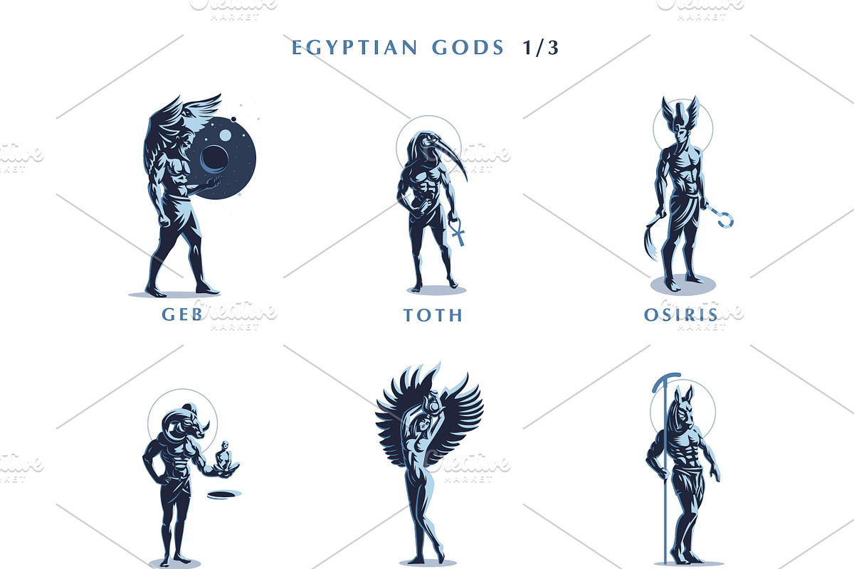 Set of Egiptian Gods, a Graphic by Masterlevsha (Photo 9 of 11)