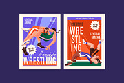 Freestyle wrestling fight posters, a Sport Illustration by PaperTrident (Thumbnail 2 of 7)
