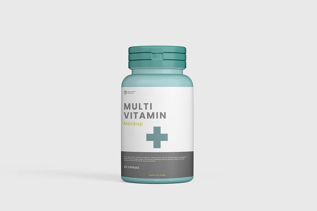 Supplement Jar / Bottle Mock-Up, a Packaging Mockup by tiyasprabawa (Photo 3 of 5)