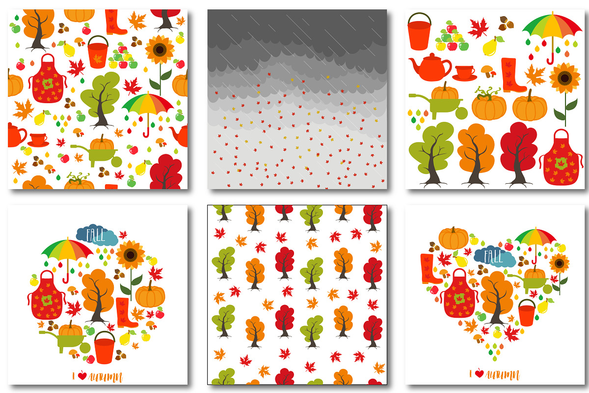 Big autumn set of patterns, a Pattern Graphic by Orangepencil (Photo 4 of 7)
