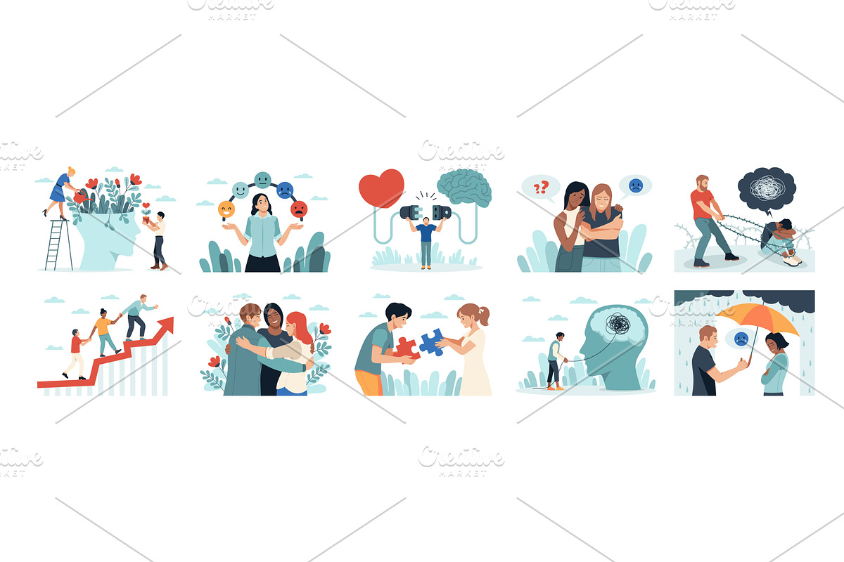 Emotional intelligence people, a Person Illustration by YummyBuum