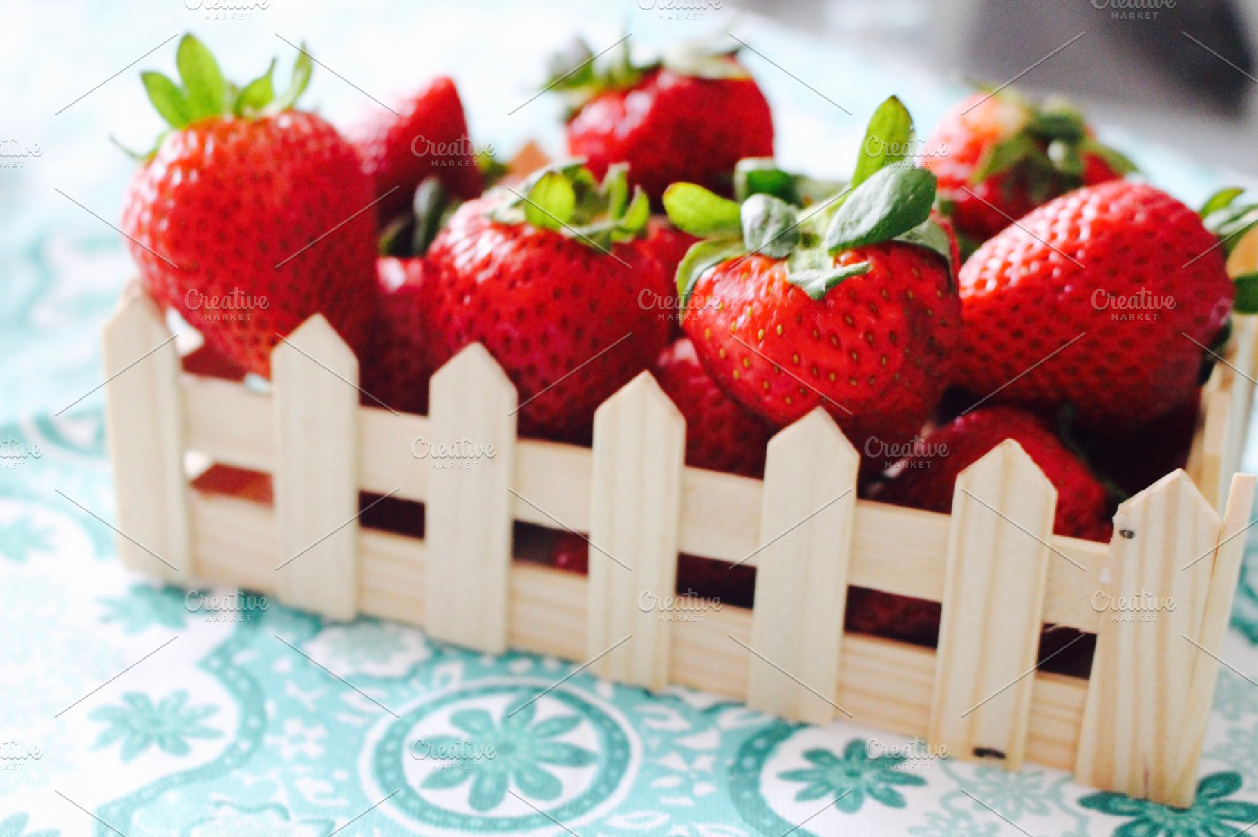 Basket of strawberries stock photo containing strawberries and basket, a Food & Drink Photo by Juicy Living By Design