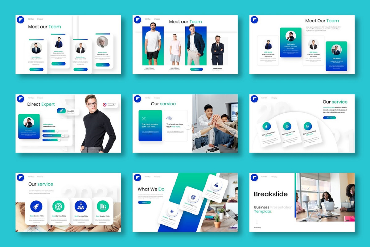 Direct – Business PowerPoint Templat, a Presentation Template by Dens Creative Studio (Photo 3 of 6)