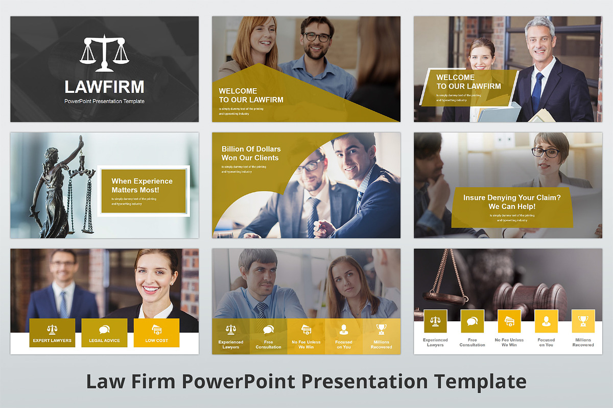 Law Firm PowerPoint Template, a Presentation Template by GraphicStan