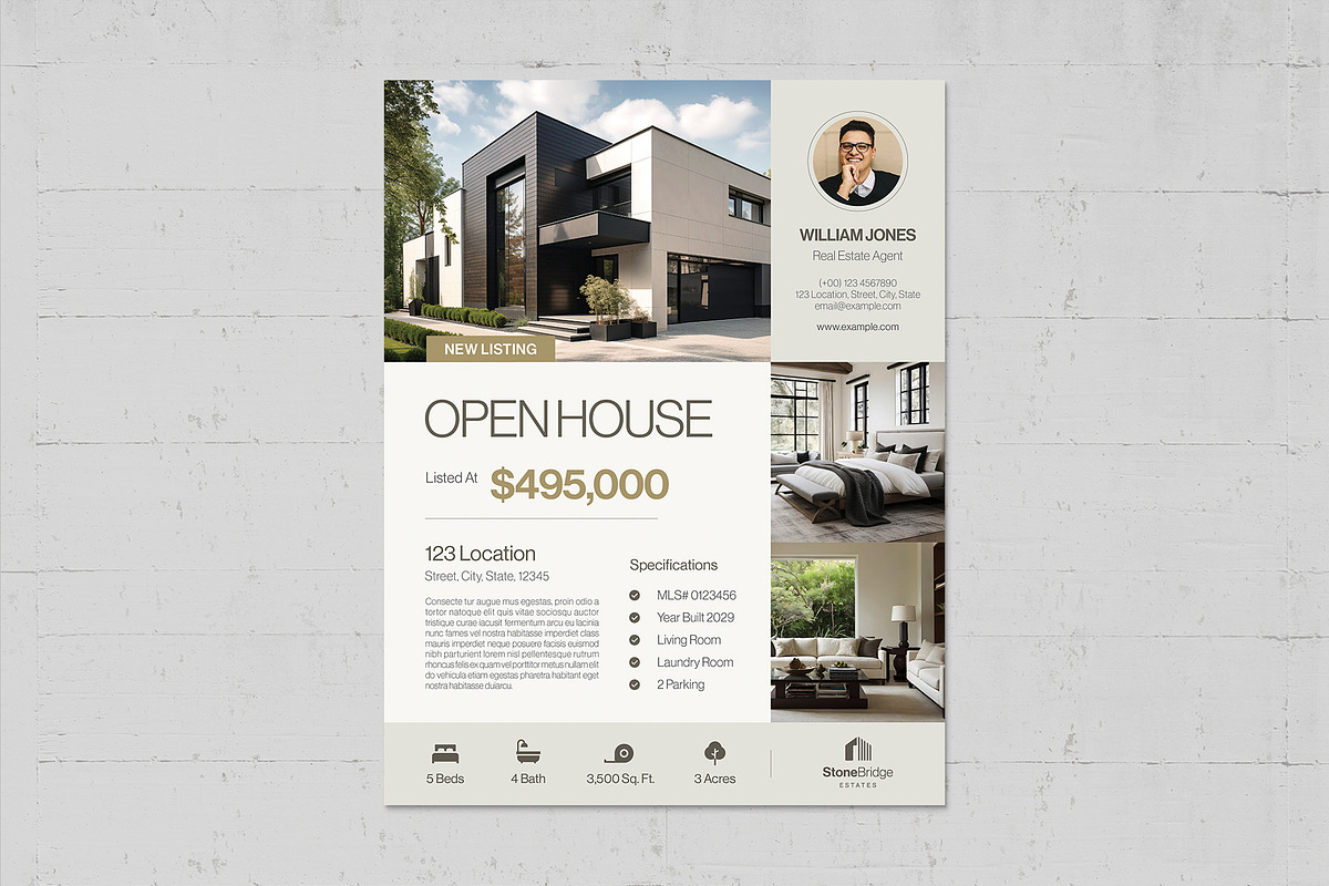 Real Estate Property Listing Sheet, a Flyer Template by BrandPacks (Photo 3 of 5)