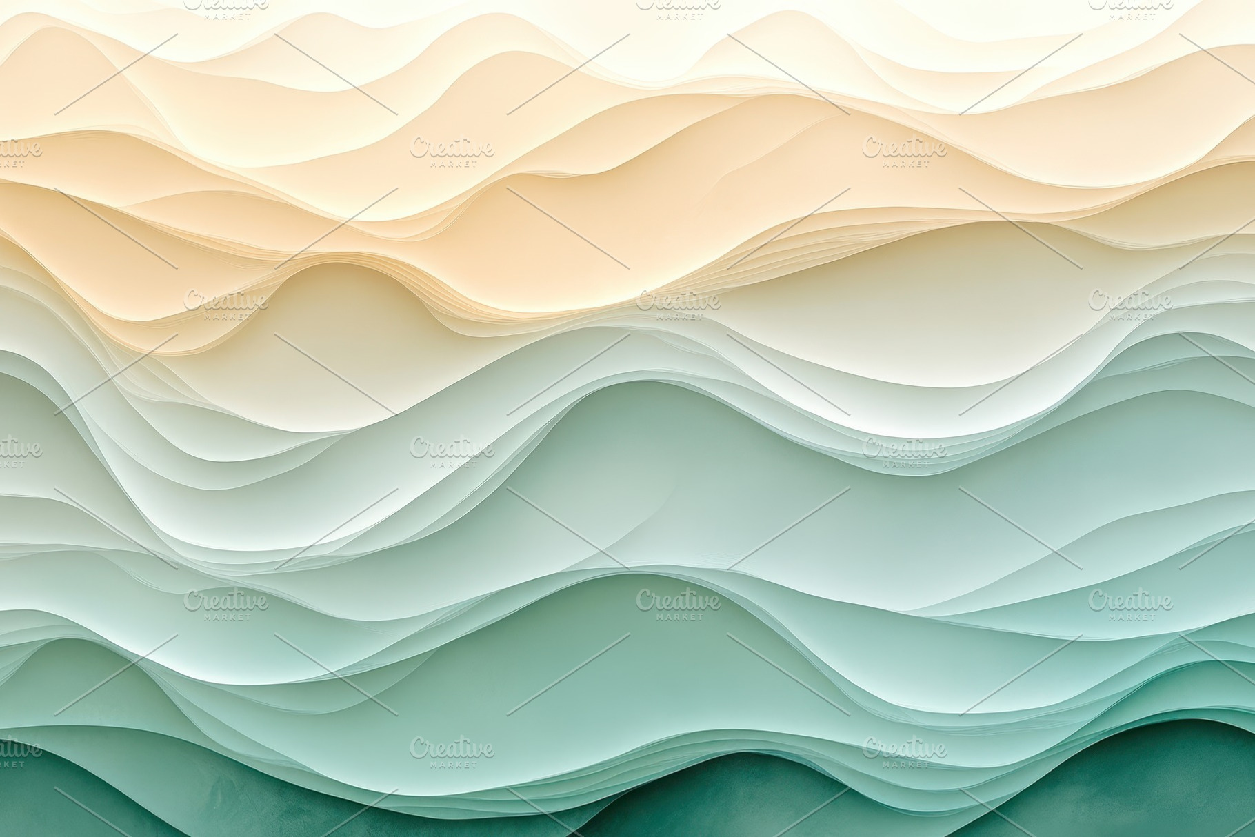 Abstract Wavy Layers Pastel Green Be, a Background Photo by Pixeness Studio