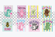 Funny Animal Quotes Striped Bundle, an Illustration by Daily.Designs (Thumbnail 2 of 3)