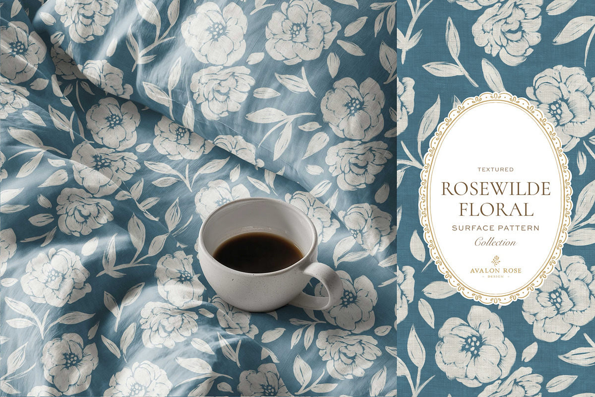 Cottage Rose Seamless Patterns, a Pattern Graphic by Eclectic Anthology (Photo 8 of 18)