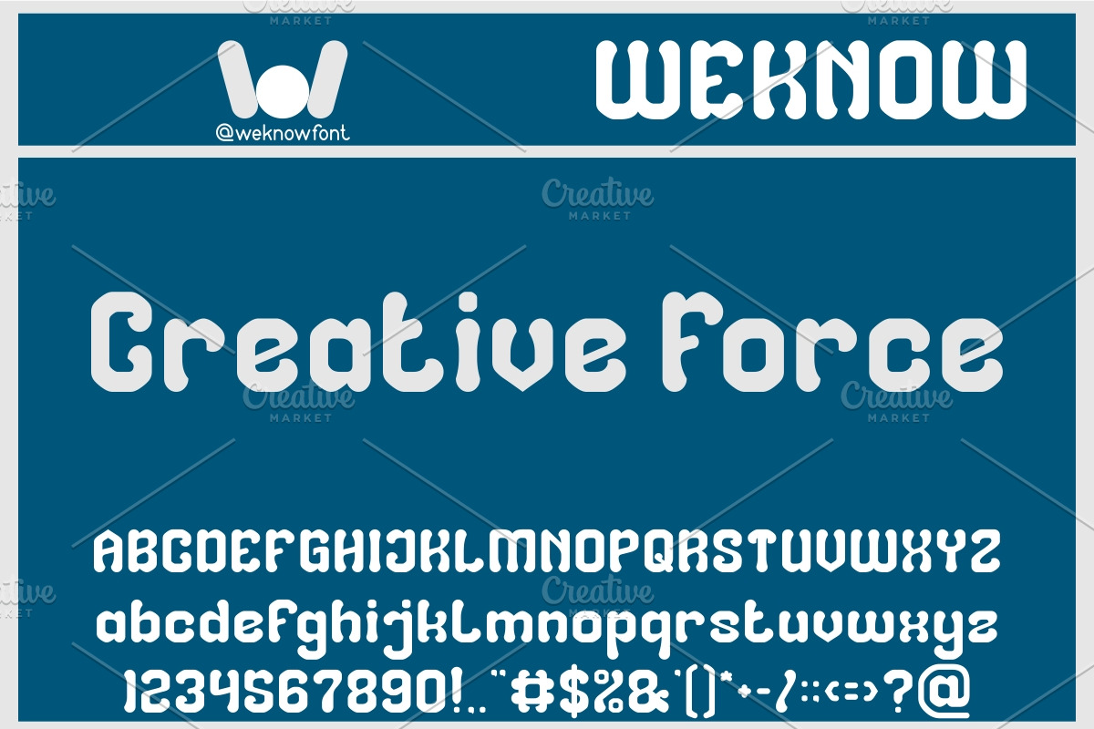 Creative Force font, a Font by weknow (Photo 1 of 8)