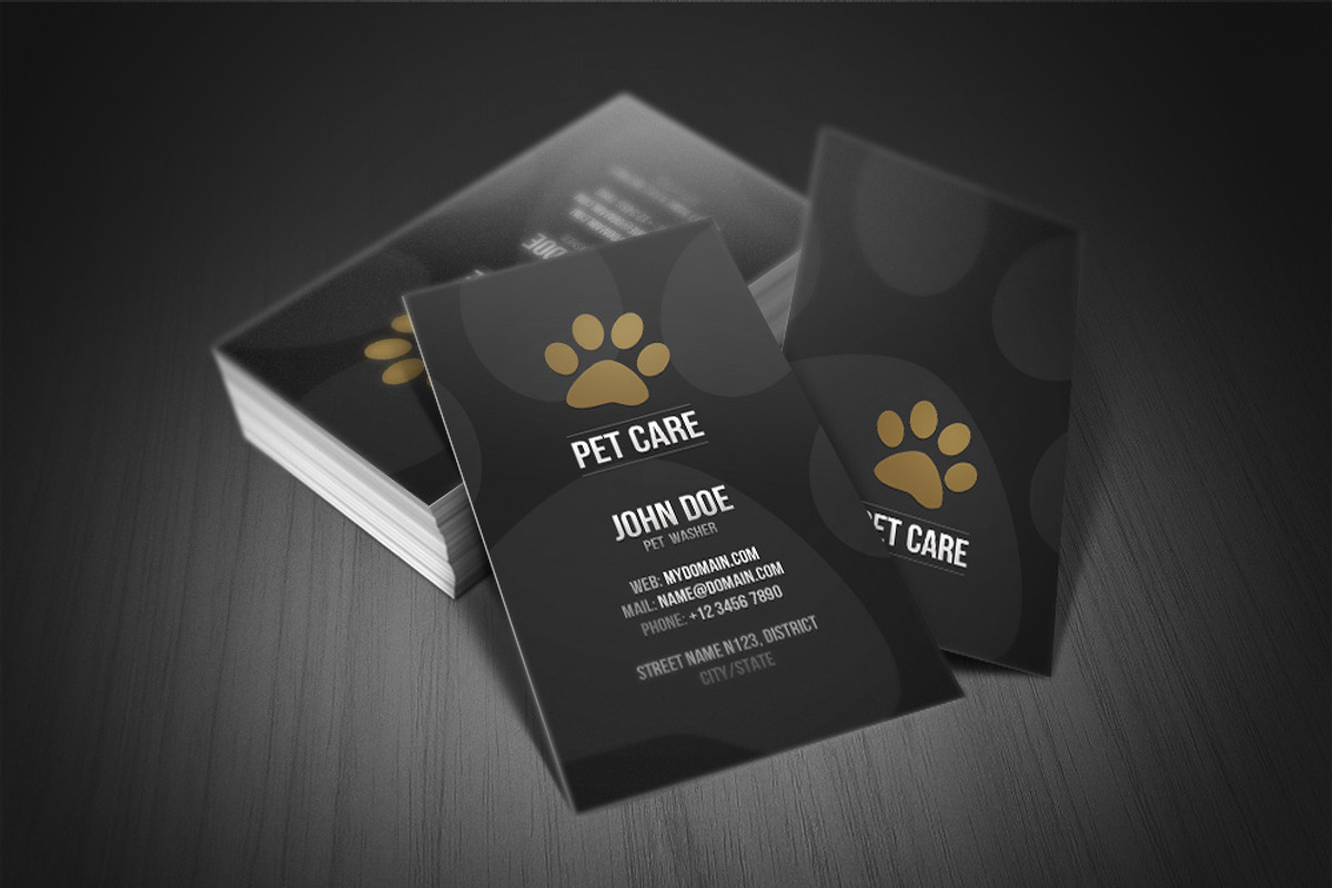 Pet Care Business Card, a Business Card Template by Rafael Oliveira (Photo 3 of 4)