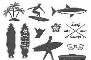 Surfing Icon Set