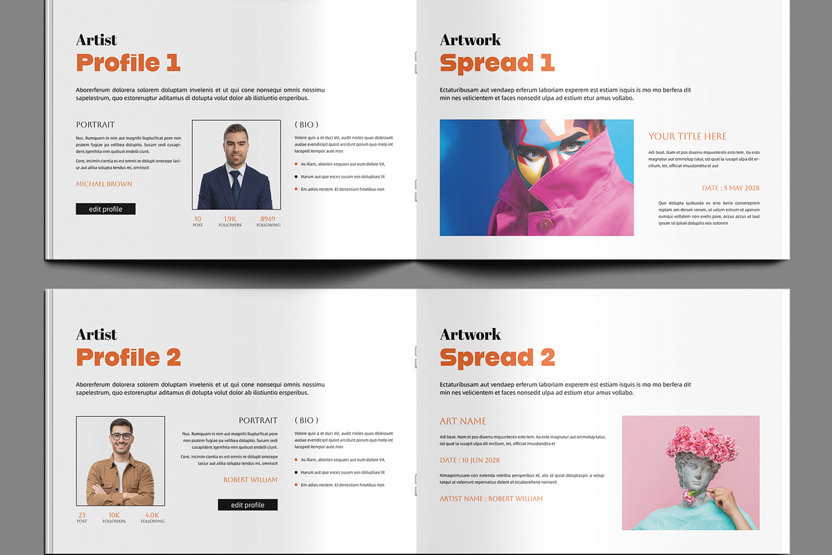 Minimal Art Exhibition Brochure, a Brochure Template by MightyDesign (Photo 4 of 9)