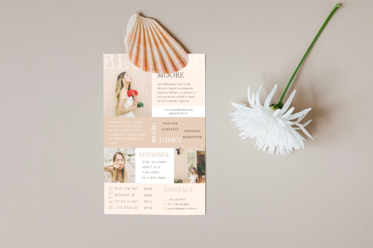 Blogger Creative Media Press Kit, a Resume Template by Golden Horizons Studio (Photo 3 of 11)