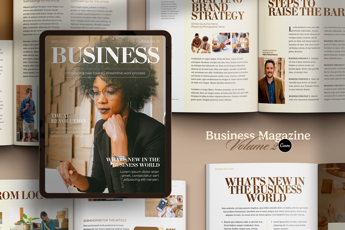 Business Magazine Volume 2, a Marketing Template by Creatif Foundry (Photo 1 of 7)
