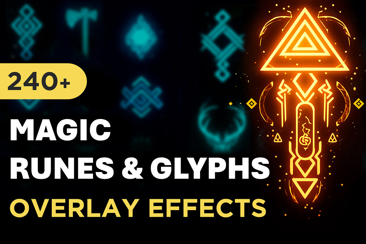 240+ Magic Hieroglyph Overlay Effect, an Object Graphic by Mikel Blazgad (Photo 1 of 11)