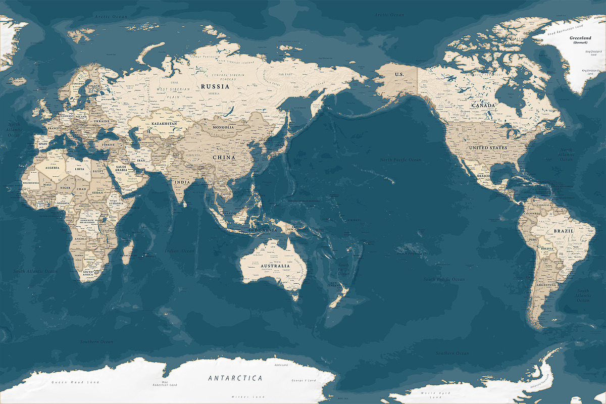 Vector World Map - Large&Detailed, a Graphic by PorcuPen Works (Photo 2 of 6)