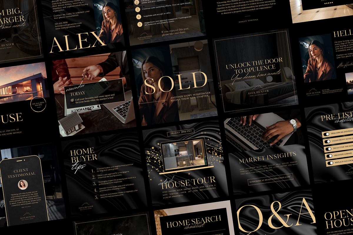 Luxury Real Estate Social Templates, a Social Media Template by Galaxybomb (Photo 4 of 9)