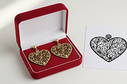 Heart Shape Earring Laser Cut File, an Illustration by Amazin_art (Thumbnail 5 of 6)