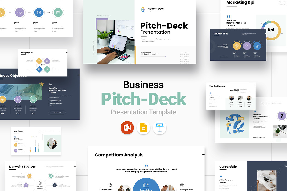 Business Pitch Deck Template, a Presentation Template by Studio Artisan (Photo 1 of 12)