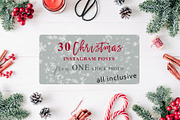 Christmas Card+30 IG Posts (+PSD), a Holiday Photo by Kate Roubin (Thumbnail 1 of 8)