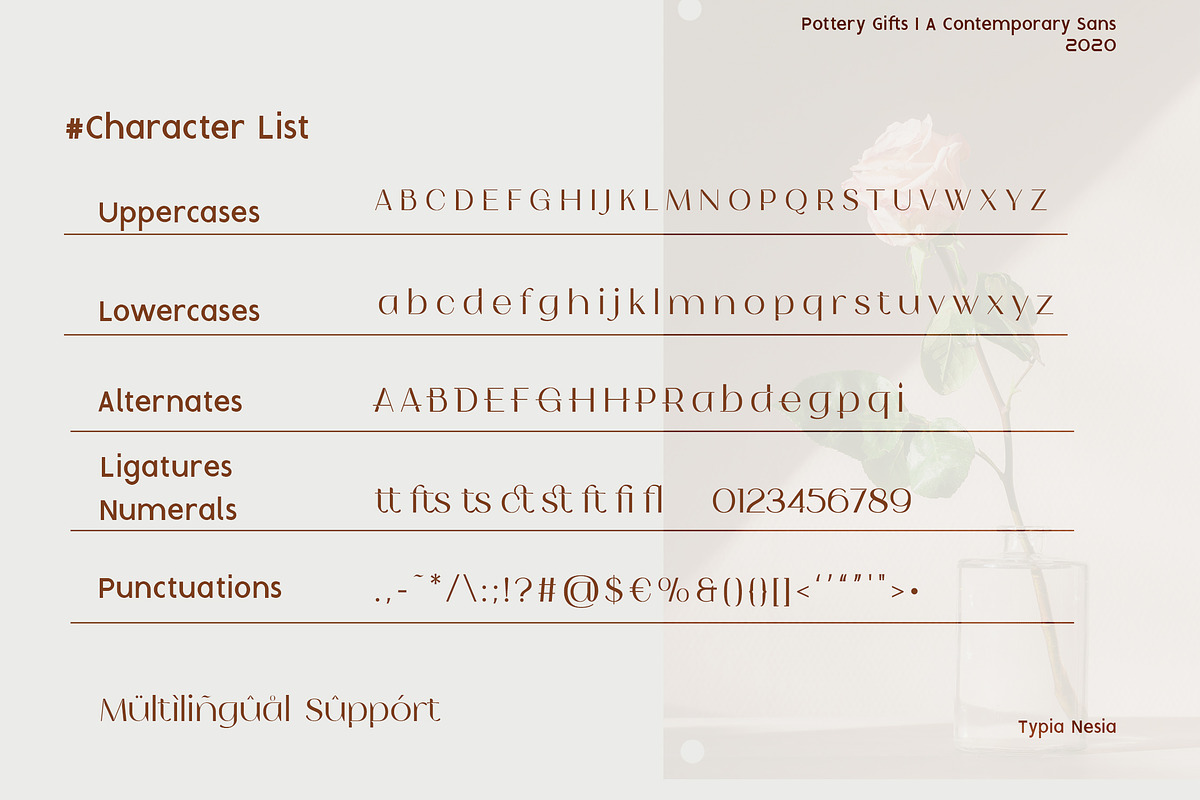 Pottery Gifts Sans, a Sans Serif Font by Typia Nesia (Photo 13 of 13)