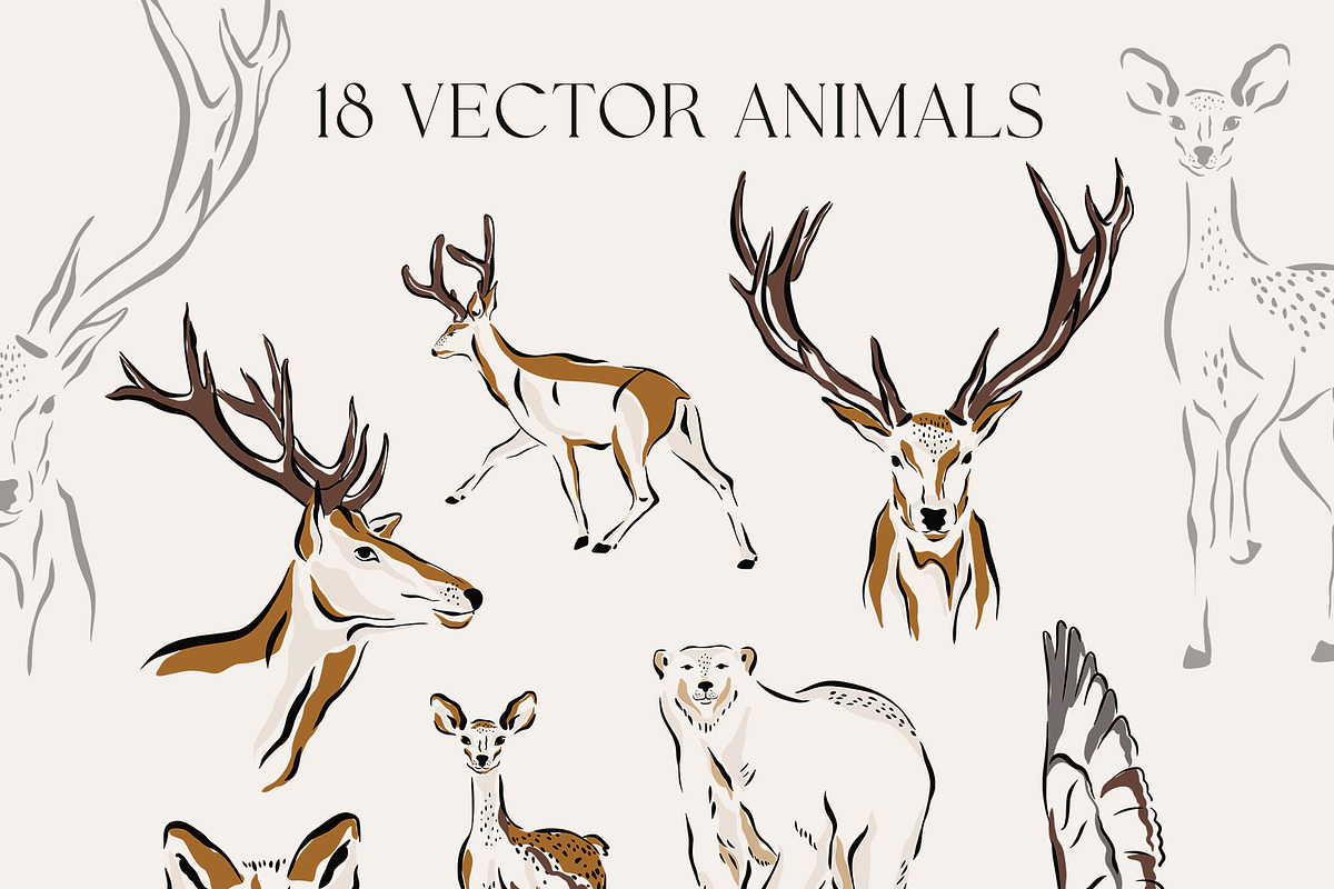 Christmas. Winter animals collection, a Seasonal Illustration by Alisovna (Photo 2 of 14)