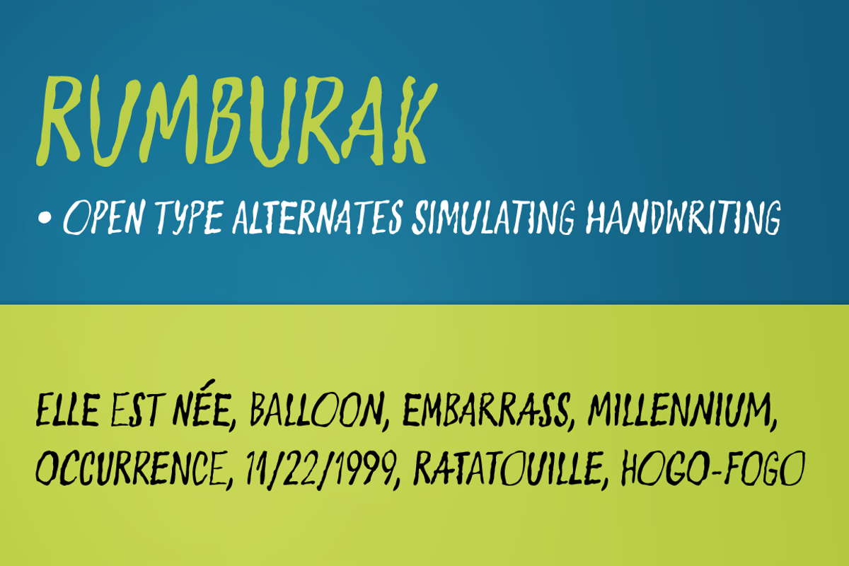 Rumburak Font preview 3