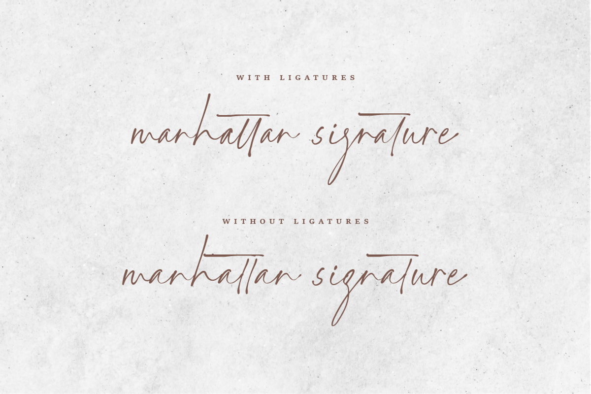 Manhattan Signature | Signature Font, a Script Font by Moove Studio (Photo 11 of 12)
