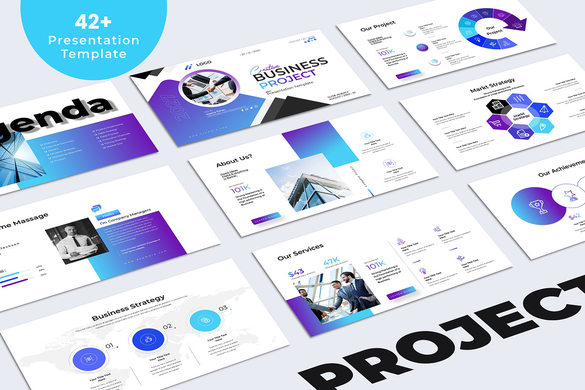 Business Project Presentation Templa, a Presentation Template by Slide-Agency (Photo 1 of 12)