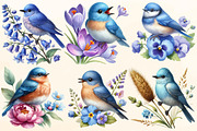 Spring Mountain Bluebird clipart, a Work Illustration by OK Design (Thumbnail 3 of 4)
