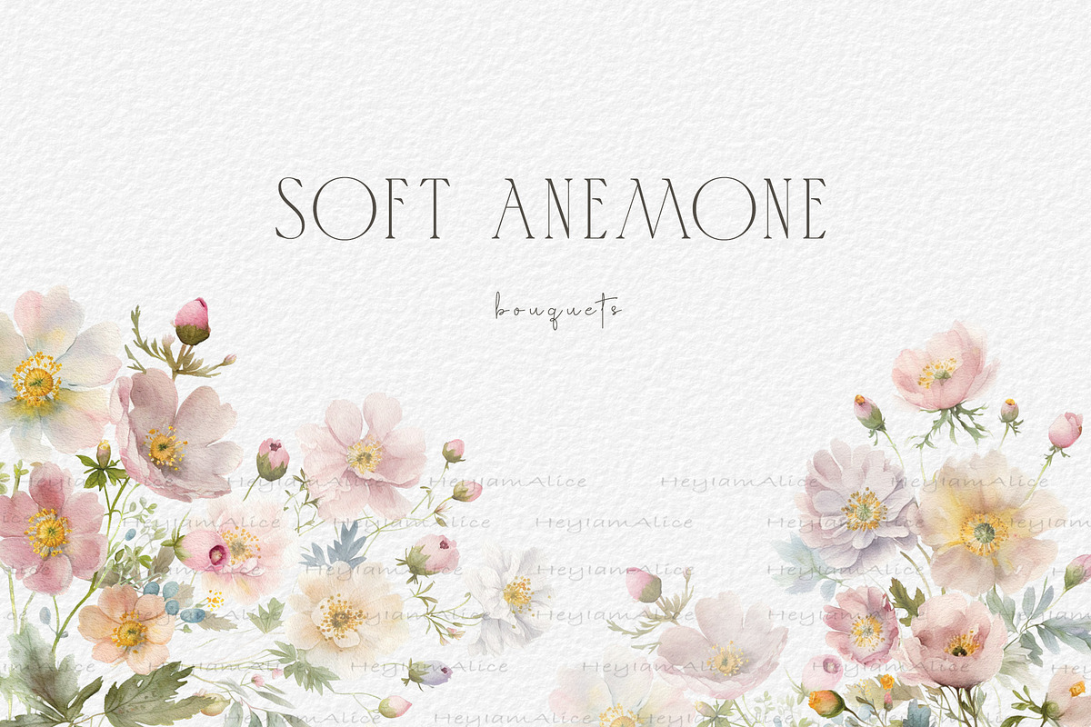 Soft Anemone Floral, a Decorative Illustration by heyiamalice (Photo 4 of 12)