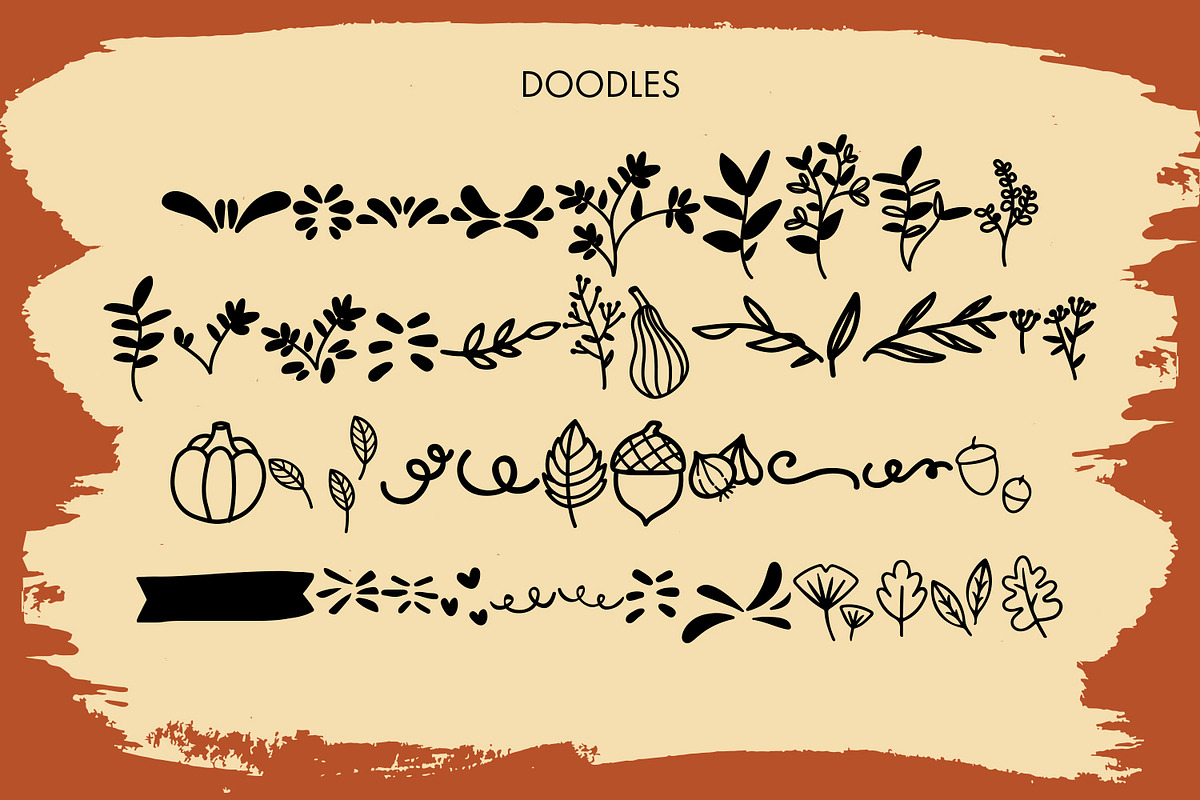 Beaver Moon - Fall Font With Doodles, a Handwritten Font by Freeling Design House (Photo 5 of 8)