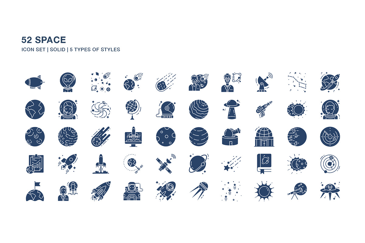 Space icon set, an Icon by Icongeek26 (Photo 2 of 6)