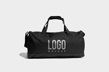 Gym duffle bag logo mockup branding