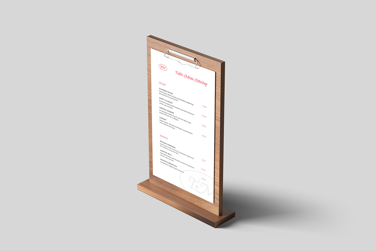 Table Menu Mockups, an Advertising Mockup by artimasa (Photo 6 of 6)