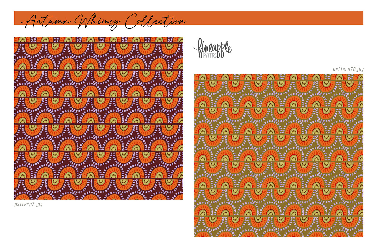 Fall Floral Seamless Patterns, a Pattern Graphic by FINEAPPLE (Photo 4 of 11)
