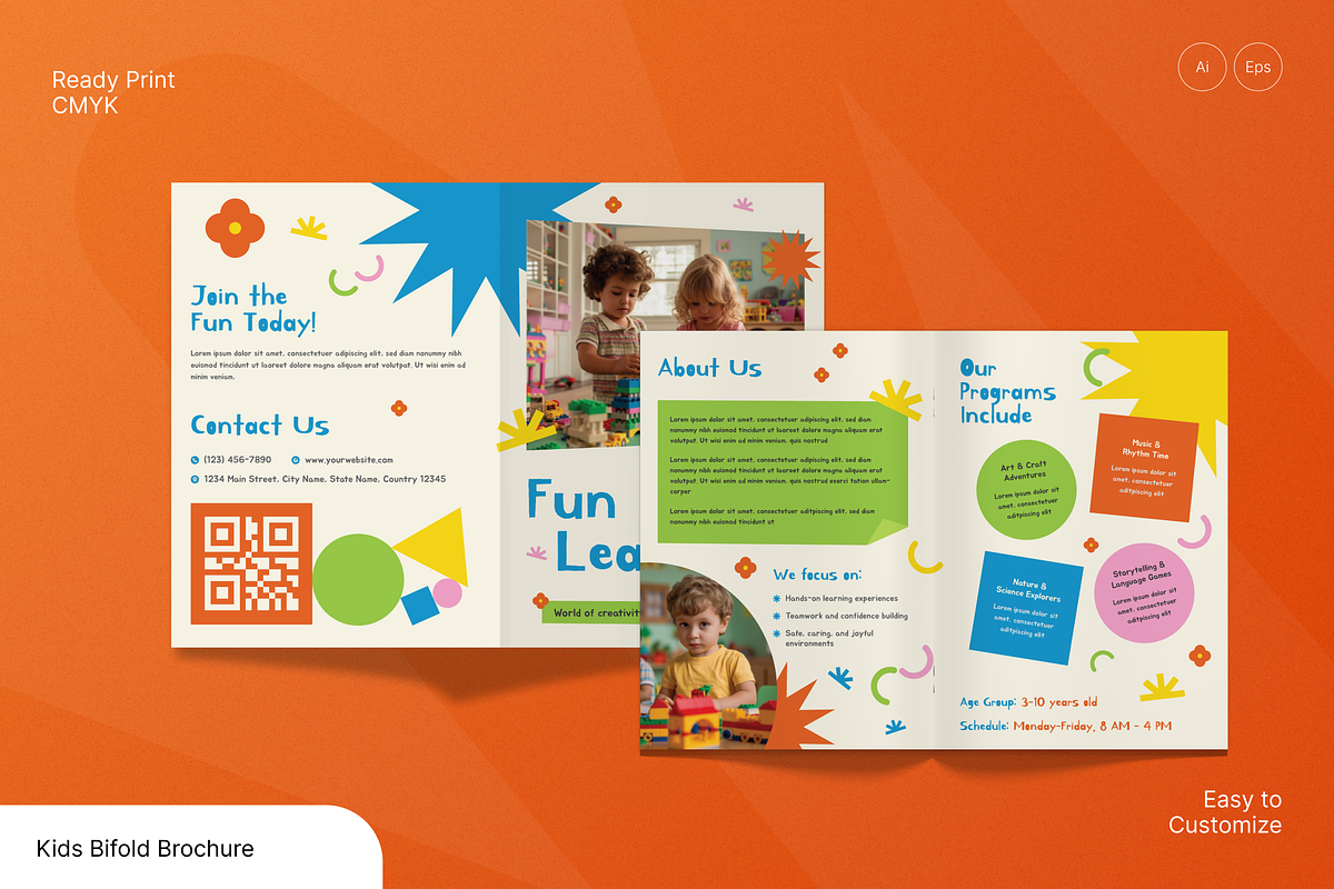 Kids Bifold Brochure, a Brochure Template by Annora Studio (Photo 1 of 6)