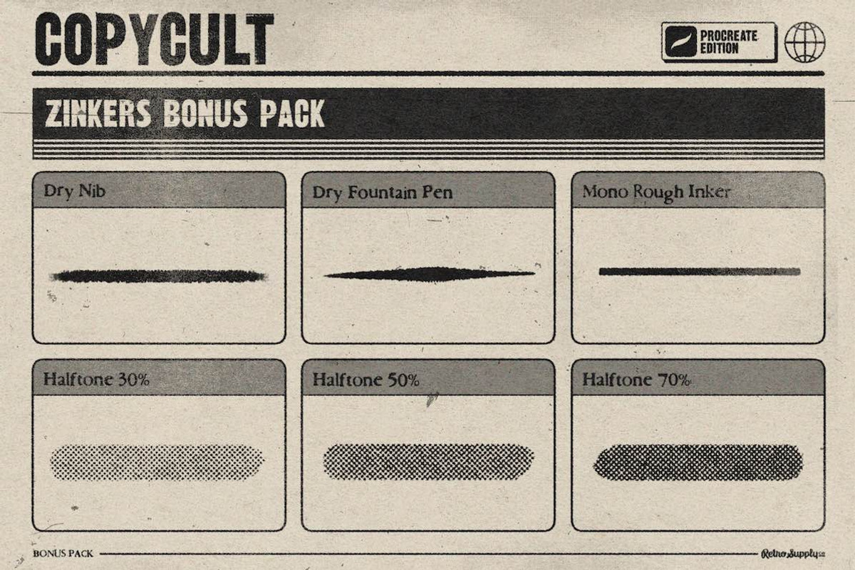 CopyCult for Procreate, a Brush Add-On by RetroSupply Co. (Photo 8 of 12)
