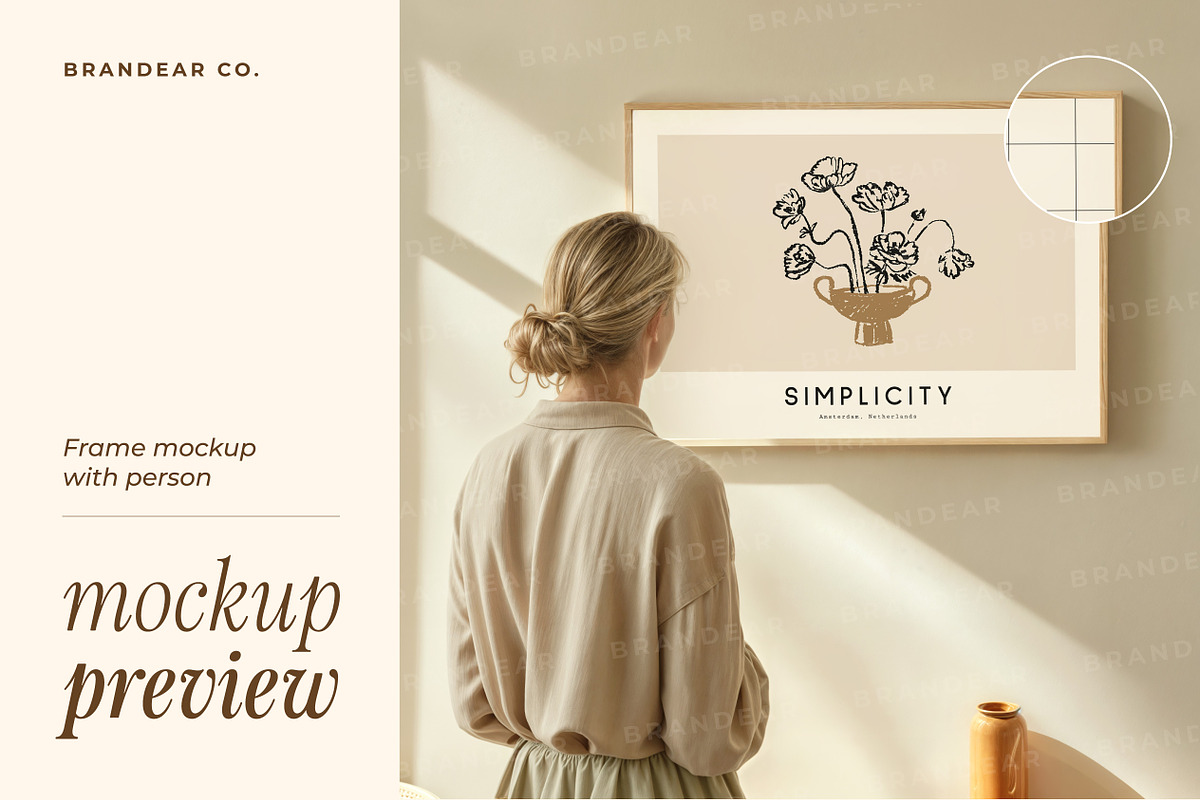 20 Frame Mockups with Person, a Household Mockup by Brandear Design (Photo 5 of 13)