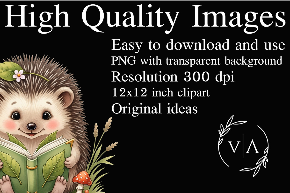 Watercolor Autumn Cute Hedgehog PNG, an Illustration by Craft Nest (Photo 2 of 9)