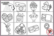 Cozy Girl Love Coloring Pages, an Object Illustration by EduEnrich (Thumbnail 3 of 3)