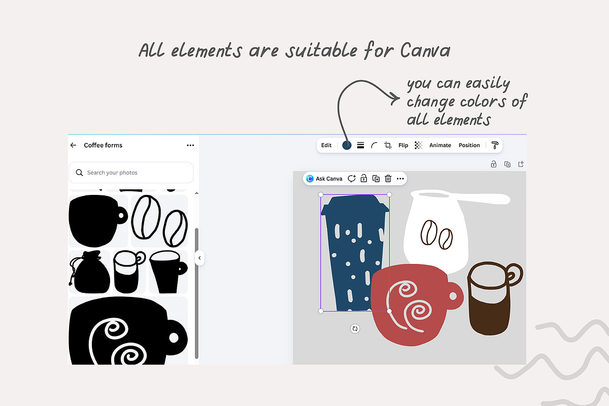 200+ COFFEE CLIPARTS, HAND DRAWN SET, a Food Illustration by JuDesign (Photo 15 of 20)