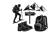 Hiking Adventure Silhouette Bundle, an Illustration by yasushie (Thumbnail 39 of 51)