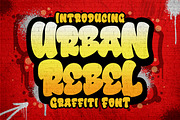 Urban Rebel a Graffiti Font, a Blackletter Font by Blankids Studio (Thumbnail 1 of 7)