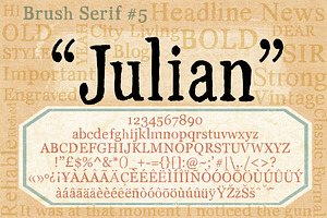 Brush Serif - Julian *HAND PAINTED*